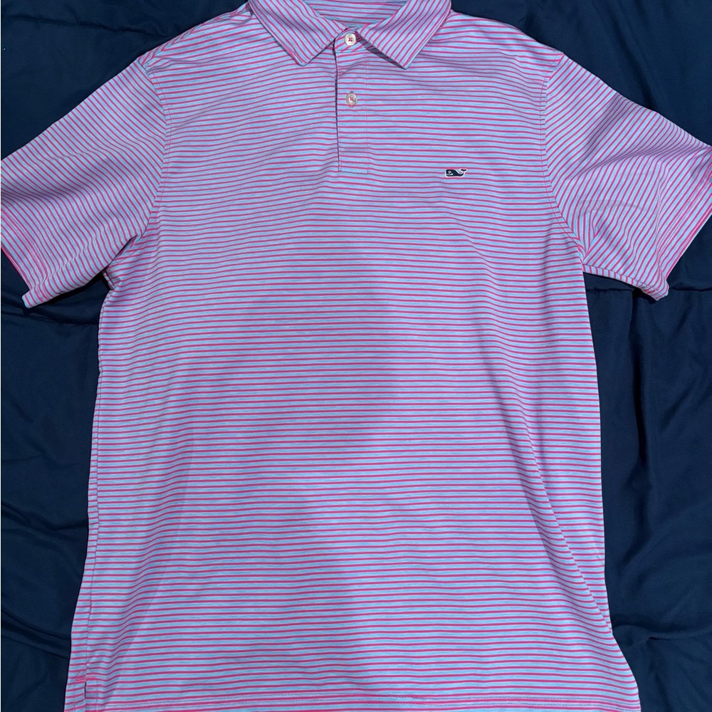 Vineyard vines Polo Shirt - Blue with red stripes
